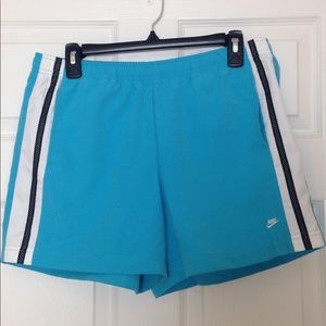 NWOT 💙 Nike Teal Running Shorts | White & Black Stripe | Athletic Fit